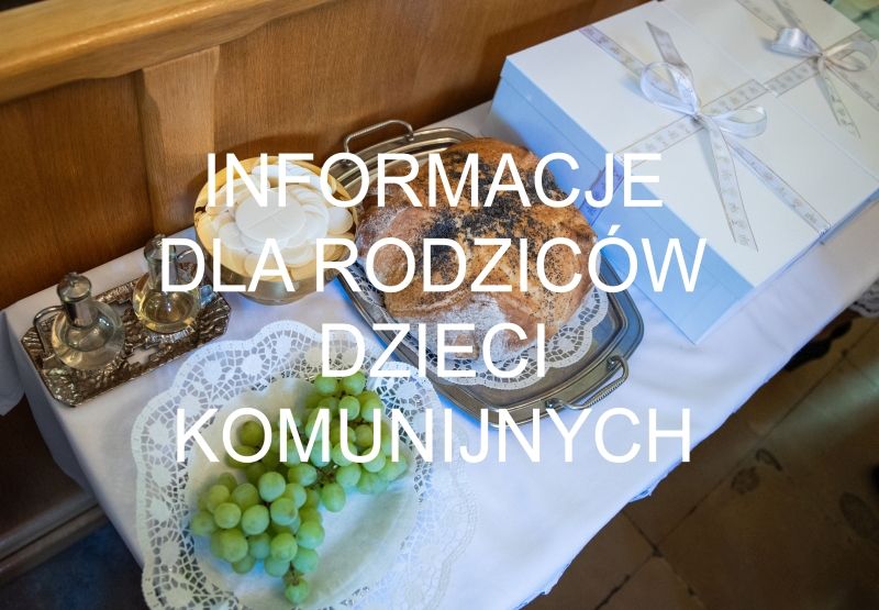 Pierwsza Komunia św. - program przygotowania na rok szkolny  2026-2027
